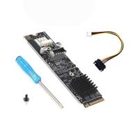 Aundhegrtt Adaptateur M.2 vers Type-E 20 Gbit/S, Carte D'Extension PCIe NVMe Haute Vitesse à Clé M vers USB 3.2 Gen2x2 en Façade pour PC de Bureau