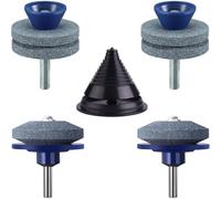 Aundhegrtt Affûteur de Lame de Tondeuse à Gazon 4PCS avec Équilibrateur de Lame Équilibre les Lames Après Affûtage Équilibrateur de Lame de Tondeuse pour le Jardin