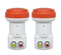 Aundhegrtt Amplificateur à Faible Bruit Amplificateur à Faible Bruit Doublement Alimenté 2 Pièces LNB à Double Sortie KU-Band SR-3602ACE Numérique K-Band Universel