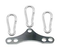 Aundhegrtt Barre de Tirage de Machine à Câbles de Fitness avec Plaque Adaptateur Double à Simple Barre Élargisseur Équipement de Musculation Argent