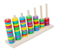 Aundhegrtt Bâton de Comptage Abaque en Bois Coloré Outil Arithmétique Accessoire Éducatif Aide à l'enseignement pour et la Classe.