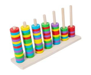 Aundhegrtt Bâton de Comptage Abaque en Bois Coloré Outil Arithmétique Accessoire Éducatif Aide à l'enseignement pour et la Classe.
