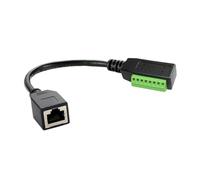 Aundhegrtt Bloc de Terminal 8 Broches Sans Soudure RJ45 8P8C Vers RJ45 Vers Câble Adaptateur de Bloc de Terminal à Vis