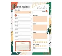 Aundhegrtt Bloc-Notes Magnétique à Feuilles Détachables pour Planification Quotidienne - 52 Feuilles pour une Gestion Efficace de L'Emploi Du Temps au Réfrigérateur.