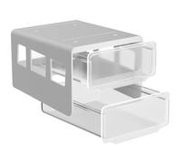 Aundhegrtt Boîte de Rangement Auto-Adhésive Cachée, Boîte de Rangement pour Tiroir de Bureau, Support de Rangement en Plastique, Organisateur de BRIC-À-BRAC, Support de Rangement, Organisateur Blanc.