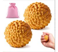 Aundhegrtt Boule de Massage en Bois pour Soulagement Du Stress - 2 Pièces pour les Essentiels Naturels de Travail et D'Accouchement, Boule D'Acupression, Peigne de Naissance.