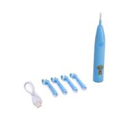 Aundhegrtt Brosse à Dents Électrique Rotative à 4 Têtes avec Poils Souples pour Enfants, Utilisation à Domicile, Nettoyage et Soin des Dents, Bleu.