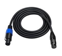 Aundhegrtt Câble de Microphone DJ PA Gig Stage avec Connexion 3 Broches Speakon à XLR, Câble D'Extension Audio pour Haut-Parleur vers XLR, XLR