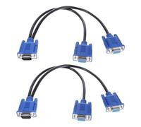 Aundhegrtt Câble de Répartition VGA 1 Mâle vers 2 Femelles, Adaptateur Convertisseur, Support pour Double Moniteur, Cordon Vidéo SVGA en Y.