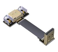 Aundhegrtt Câble D'Extension DisplayPort 1.2 DP vers DP 4K 60 Hz 1,2 V, Coudé, Adaptateur Coudé, Nappe FPC DisplayPort Plate Mâle/