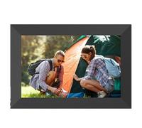 Aundhegrtt Cadre Photo Numérique Intelligent Mural de 10,1 Pouces avec Écran Tactile IPS, WiFi, 16 Go de Stockage Interne, Support de Rotation Automatique, Prise EU.