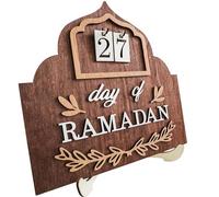 Aundhegrtt Calendrier de L' de Ramadan - Calendrier de Compte à Rebours Eid Mubarak 2026 pour Cadeaux Islamiques Musulmans, Décorations D'Intérieur.
