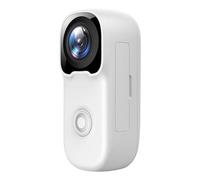 Aundhegrtt Caméra d'action WiFi Ultra HD 4K avec Support Vélo, Dragonne, Etc. - Caméscope à Clip Dorsal pour Forces de L'Ordre en Extérieur - Blanc