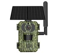 Aundhegrtt Caméra de Chasse Solaire 4G LTE EU, Extérieure, Détection de Mouvement PIR, Vision Nocturne avec Carte SIM.