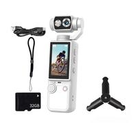 Aundhegrtt Caméra de Sport Extérieure Portable Q8 Caméra d'action Portable à Main Caméra de Poche 32G B