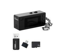 Aundhegrtt Caméra Miniature vec Objectif Grand Angle de 130 Degrés, Enregistrement Vidéo HD 1080P, Carte de 64 Go, Écran LCD, Noir.