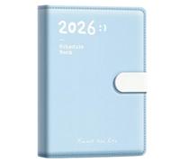 Aundhegrtt Carnet de Planification 2026, Format A5, Couverture en Cuir PU, Style Minimaliste, Agenda Hebdomadaire, Journal de Productivité, Outils de Travail et D'Études C