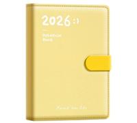 Aundhegrtt Carnet de Planification 2026, Format A5, Couverture en Cuir PU, Style Minimaliste, Agenda Hebdomadaire, Journal de Productivité, Outils de Travail et D'Études