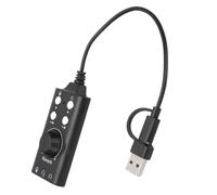 Aundhegrtt Carte Son Externe USB Type-C, Adaptateur Microphone et Casque pour Ordinateur Portable et Téléphone, Changeur de Voix, Branchez et Jouez