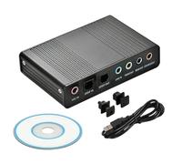 Aundhegrtt Carte Son USB Externe 6 Canaux 5.1 pour Adaptateur Audio de PC Portable USB2.0 Carte Son S/PDIF Optique
