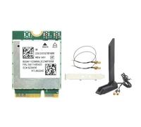 Aundhegrtt Carte WiFi M.2 NGFF Bluetooth 5.4 TriBand 2.4G/5G/6G WiFi 7 RTL8922AE 6338 Mbps sans pour Win10/Win11 + Antenne Pliée
