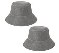Aundhegrtt Chapeau de Sauna en Feutre Gris - Accessoire Essentiel pour le Spa et le Bien-Être, Dimensions 27 X 17 Cm, Convient Aux et Aux Femmes.