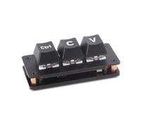 Aundhegrtt Clavier de Raccourci Programmable RP2040 3 Touches Ctrl C/V Macro Pad pour Programmeurs, Plug-and-Play.