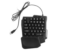 Aundhegrtt Clavier Mécanique Filaire USB Rétroéclairé Ultra-Fin pour PC de Bureau, Utilisable d'une Seule Main (35 Touches)