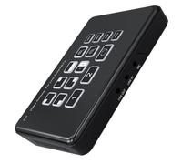 Aundhegrtt Commutateur/Mixeur Vidéo 2 Voies, 2 Entrées, 2 Sorties pour Diffusion en Direct, Enregistrement USB-C avec Micro-Entrée et Ligne, Mixage Audio