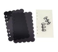 Aundhegrtt Couverture de Classeur en Acrylique de Taille A6 avec Design de Pétales Black Pink pour Journal DIY, Planificateur et Fournitures de Bureau E.