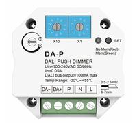 Aundhegrtt DA-P Contrôleur de Dimming à Bouton Poussoir Fonction Mémoire Programmation D'Adresse Vitesse de Dimming Ajustable Drivers Ballasts