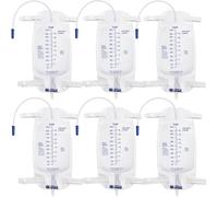 Aundhegrtt de Jambe pour Cathéter Foley, Pack de 6 pour, à Urine de 1000 Ml avec Design de Drainage Résistant Aux Éclaboussures.