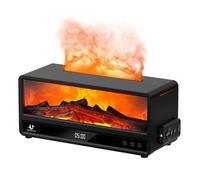 Aundhegrtt Diffuseur D'Huiles Essentielles pour Chambre 250 ML, Diffuseur D'Aromathérapie avec Effet Flamme, Télécommande, LED 7 Couleurs pour Bureaux à Domicile.