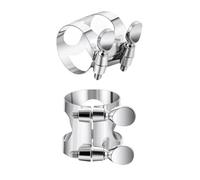 Aundhegrtt Embout en Argent pour Ligature de Clarinette Bb - 2 Pièces B Bémol avec Vis Réglables
