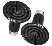 Aundhegrtt Émetteur de Chaleur Céramique 150W sans Lumière, Ampoules Chauffantes pour Reptiles, Lampe Chauffante pour Reptiles, Croissance des Plantes Amphibiennes, Pack de 2.