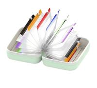 Aundhegrtt Ensemble de 14 Pochettes à Pilules Imperméables avec Fermeture Éclair pour, Contenant Médicaments Quotidiens, Hebdomadaires, Vitamines et Autres Médicaments (Vert)
