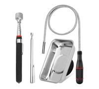 Aundhegrtt Ensemble D'Outils de Ramassage Magnétique Télescopique de 4 Pièces : Bâton de Ramassage Magnétique Portable de 31 Pouces, Outil de Ramassage Magnétique de Style Stylo de 25 Pouces