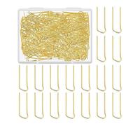 Aundhegrtt Épingles U-Pin 200 Pièces en Acier Inoxydable, Aiguilles à Double Tranchant, Travaux D'Aiguille Droits, Multipurpose pour