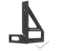 Aundhegrtt Équerre de Menuisier Multi-Fonction - Rapporteur, Triangle à Onglet, Règle 3D, Guide de Mesure Multi-Angle 45°/90° pour Mise en Page.