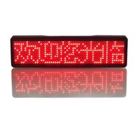 Aundhegrtt Étiquette Nom Rechargeable Bluetooth Module Badge LED avec Message Défilant de Cinq Caractères Rouge