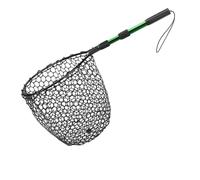 Aundhegrtt Filet de Pêche Pliant, Poignée en Aluminium, Prise Antidérapante Haute Visibilité, Cordon, Idéal pour la Pêche en Kayak, au Lac, à la Mouche ou en Rivière.