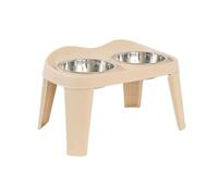 Aundhegrtt Gamelle Double Surélevée Pliable Dog Classic pour Chiens Moyens et Grands, Idéale pour Les Golden Retrievers et Les Grands Chiens, Couleur Beige