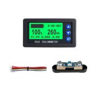 Aundhegrtt H56CR Compteur de Coulombs 300A Shunt avec Indicateur de Capacité de Batterie Base Testeur de Coulombs de Batterie Lithium Voltmètre Ampèremètre