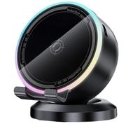 Aundhegrtt Haut-Parleur à Induction sans Support de Téléphone Bluetooth Multifonction Lumière RGB et Rotation à 360° Son Surround HD