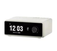 Aundhegrtt Haut-Parleur Bluetooth Portable Multifonction avec Chargement sans, Horloge, Écran TFT HD, Affichage des Paroles et Audio (Blanc)
