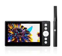 Aundhegrtt Instrument de Nettoyage D'Oreilles Visuel Connexion Sans Haute Définition avec Écran Appareil 5 en 1 Cuillère D'Oreille Visuelle Noire