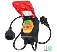 Aundhegrtt Interrupteur D'Arrêt D'Urgence 230 V 18 A IP55 Interrupteur D'Arrêt D'Urgence pour Table de Fraisage et Interrupteur de Sécurité à Basse Tension Prise EU