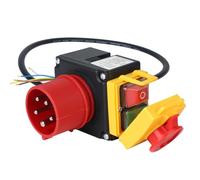 Aundhegrtt Interrupteur D'Arrêt D'Urgence, Interrupteur de Sécurité à Zéro Volt, 3 Phases 400 V avec Câble de 80 Cm, Interrupteur de Machine Équivalent KOA7.