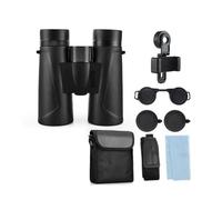 Aundhegrtt Jumelles Compactes 12x42 Étanches BAK4 Prism HD pour L'Observation des Oiseaux, Les Voyages et L'Astronomie, Noires.