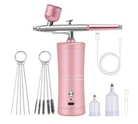 Aundhegrtt Kit D'Aérographe Portable Sans avec Compresseur Rechargeable, Aérographe Non Obstruant.